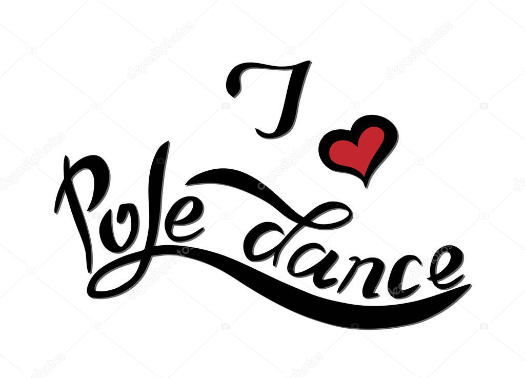 Download Vector lettrage J Love dance pole — Image vectorielle ...
