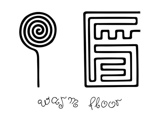 Illustration of warm floor — Stock Vector