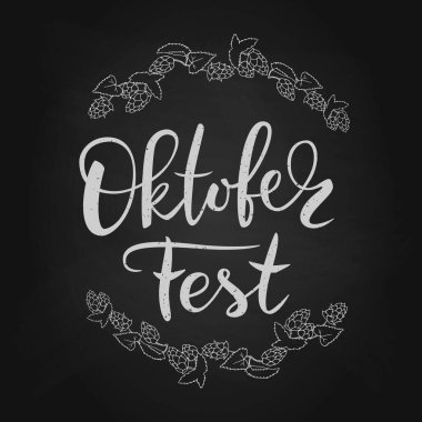 Afiş için Oktoberfest tipografi başlık vektör tasarımı