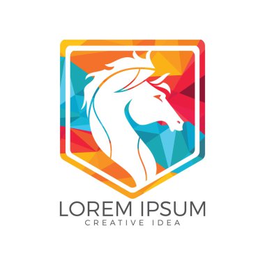 at kalkan logo tasarım kavramı şablonu.