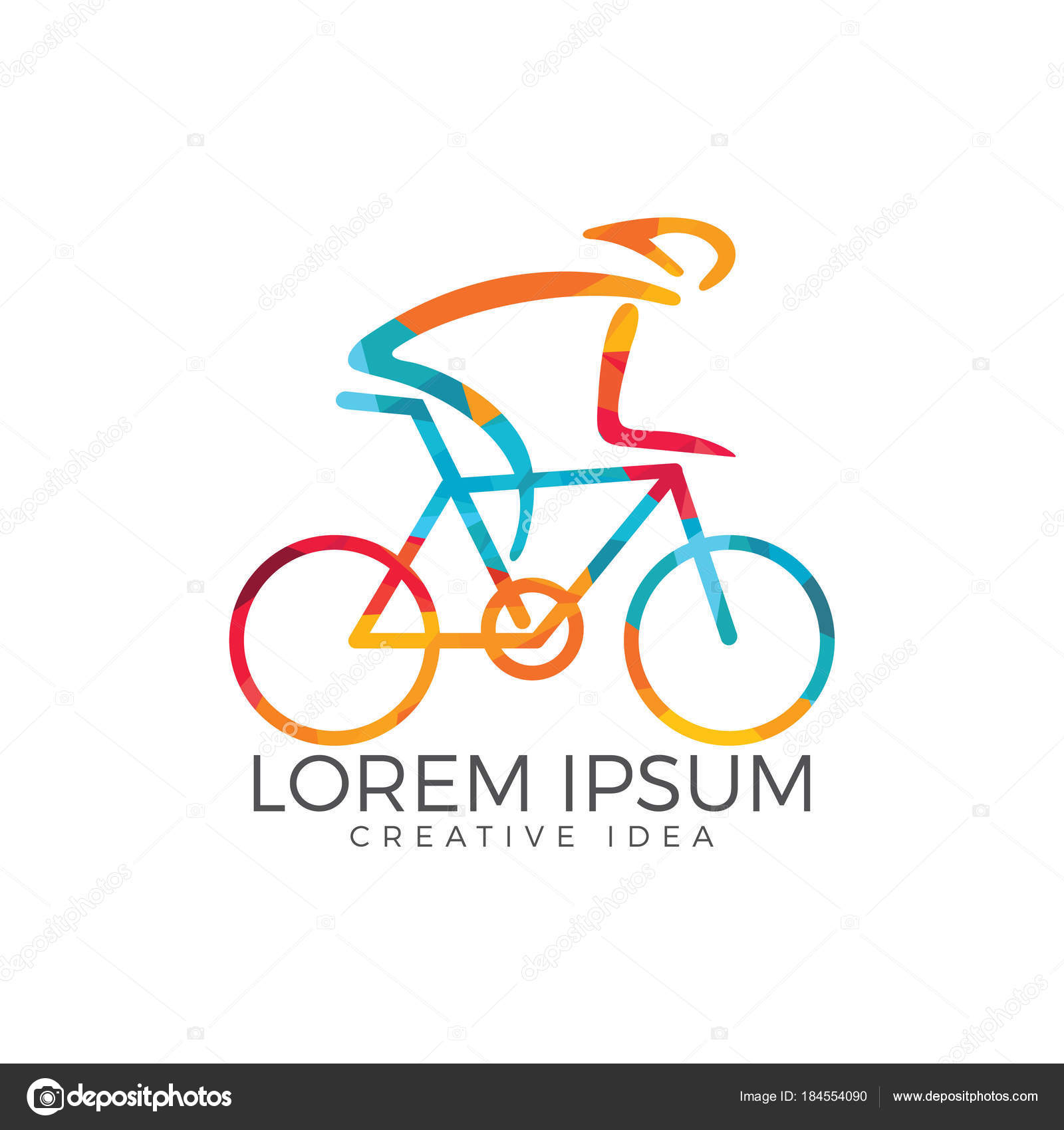 Bicycle Logo Design Cycle Sport Identity Stock Vector by
