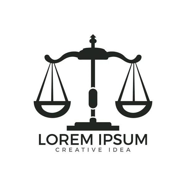 Lei Advogado Logo Design — Vetor de Stock