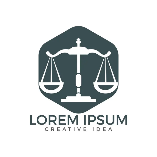 Lei Advogado Logo Design — Vetor de Stock