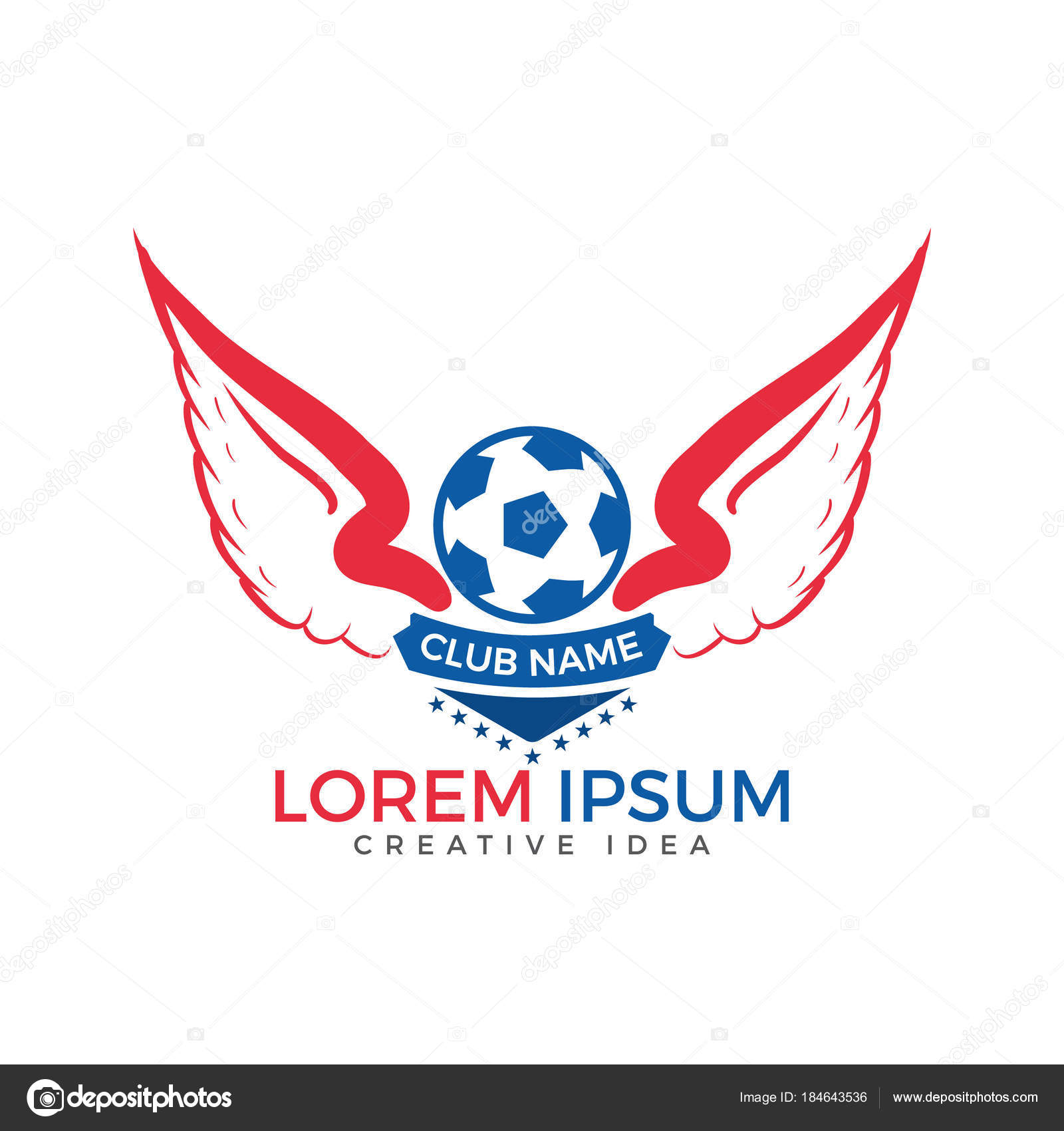 サッカー クラブのエンブレムやサッカー スポーツ チームのロゴデザイン 翼のあるサッカー ボールのアイコン ストックベクター C Irfankhanalvi サッカー クラブのエンブレムやサッカー スポーツ チームのロゴデザイン 翼のあるサッカー ボールのアイコン ストックベクター C Irfankhanalvi