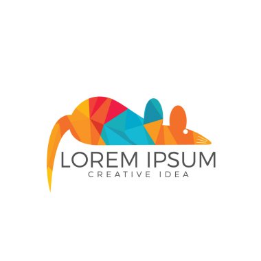 Sıçan Logo tasarımı. Yaratıcı fare logo tasarımı.