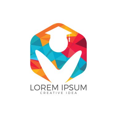 Öğrenci Logo tasarımı. Eğitim Logo. Kurumsal ve eğitim vektör logo tasarımı.