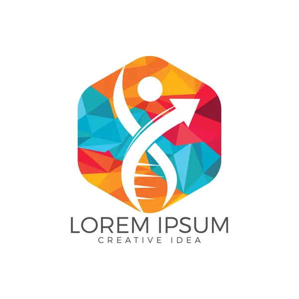 İnsan doğası Dna ve genetik logo tasarımı.