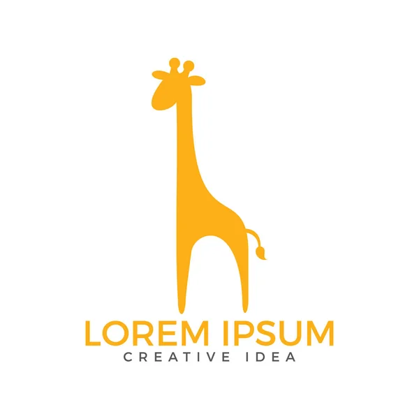 Giraffe Logo Design Creative Animal Logo — Stock Vector