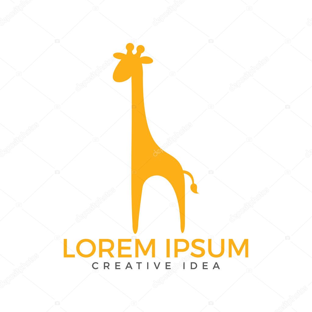 Giraffe logo design. Creative animal logo.