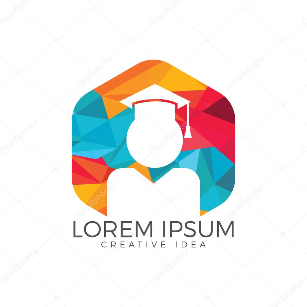 Student Logo design. Education Logo. Institutional and educational vector logo design.