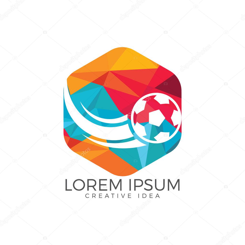 Football sport logo vector design template.