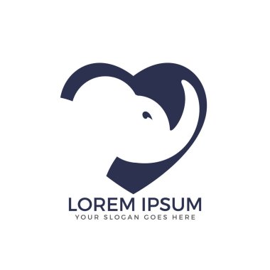Basit modern fil logosu.