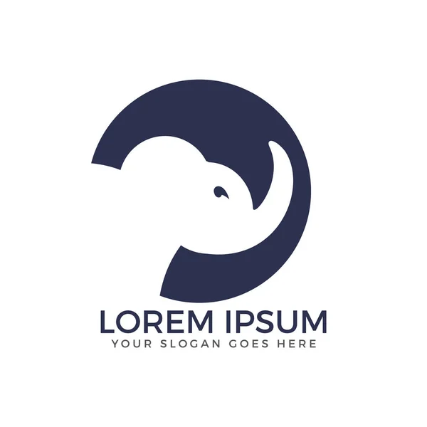 Simple Modern Elephant Logo — Stock Vector