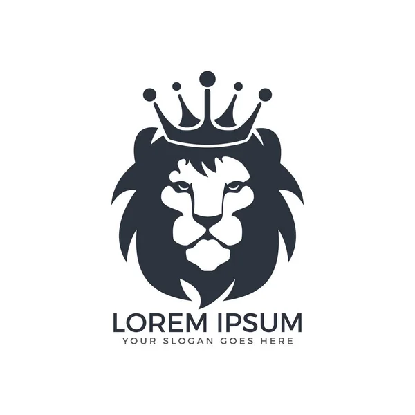 Aslan logo vektör tasarımı kafa. baş işareti kavramı Aslan Kral.