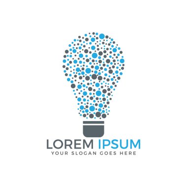 Ampul logo yaratıcı iş ve teknoloji kuruluşlar.