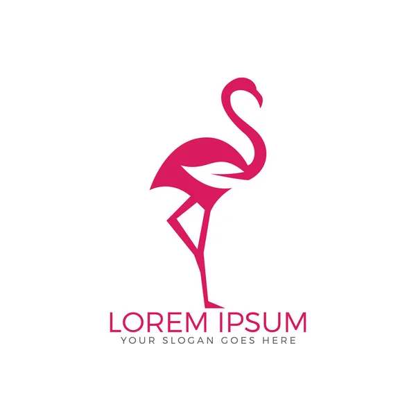 Flamingo yaprak işareti logo tasarımı ile.