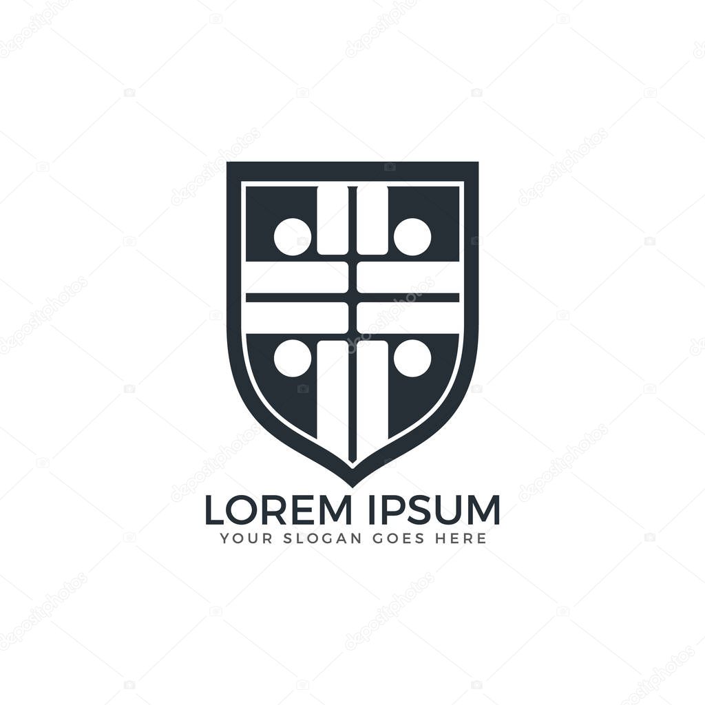 People church vector logo design template .