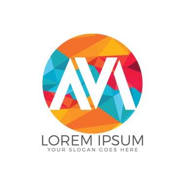 yaratıcı harf M logosu, mektup M soyut iş logo tasarım şablonu.