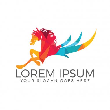 At logosu. Aygır at yarışı logosu.