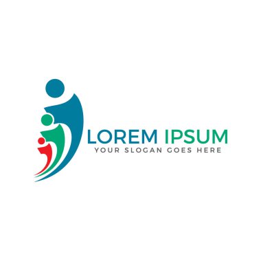 Üç kişi logo grubudur. Sosyal ağ simgeleri iş için. Aile, takım, topluluk logosu.