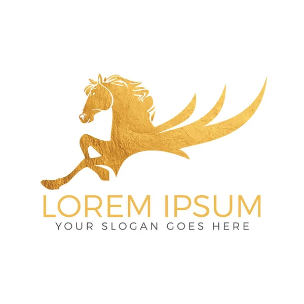 Häst Logotypen Stallion Horse Race Logo — Stock vektor