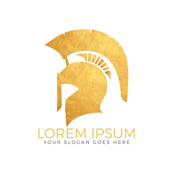 Антикварный Дизайн Шлема Воина Спартанская Древняя Армия Логотип — стоковый вектор