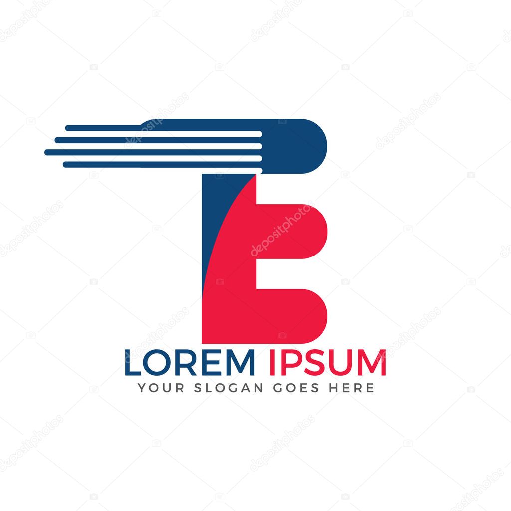 Letter E Business and Technology logo design.