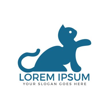 Kedi vektör logo tasarımı.