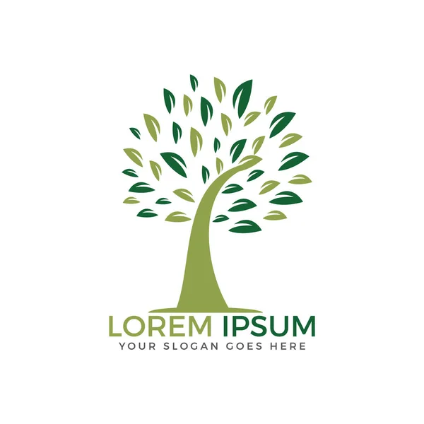 Дизайн Логотипу Зеленого Дерева Натуральний Продукт Органічний Магазин Екологічна Компанія — стоковий вектор