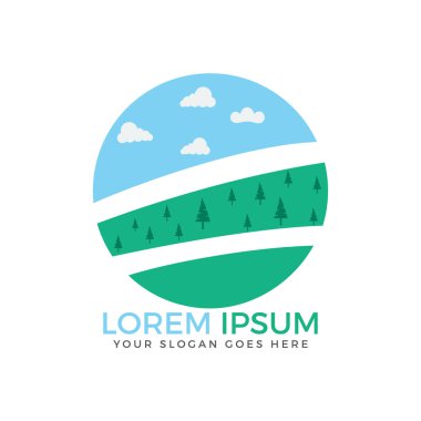 Manzara vektör logo tasarımı.