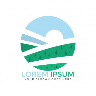 Manzara vektör logo tasarımı.