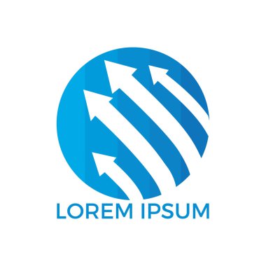 İş soyut logo tasarımı. İş Finans tasarım kavramı şablonu.