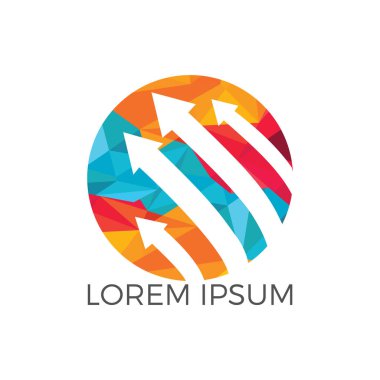 İş soyut logo tasarımı. İş Finans tasarım kavramı şablonu.