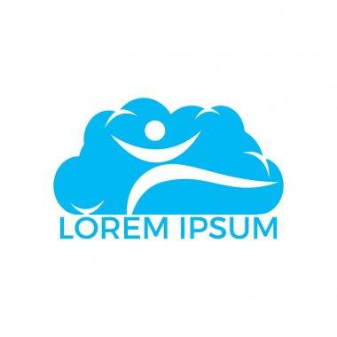 İnsan bulut Logo tasarımı.