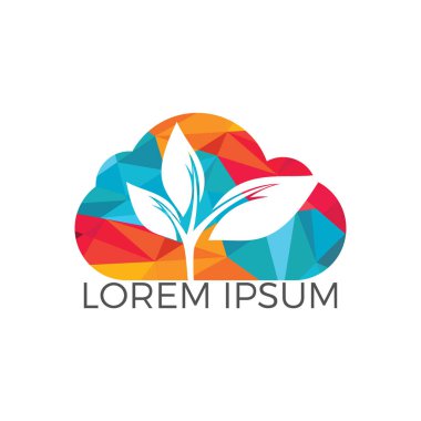 bulut ağaç logo tasarımı.