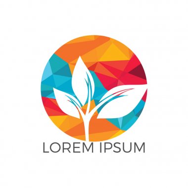 Yuvarlak ağaç logo tasarımı.