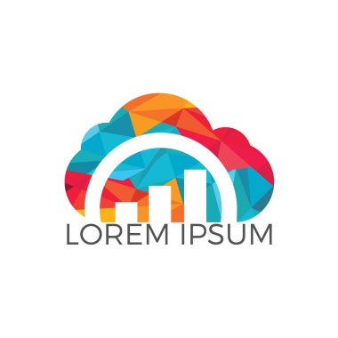 Bulut işletme finansı profesyonel logo tasarım.