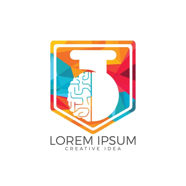 Diseño Del Logo Brain Lab — Vector de stock