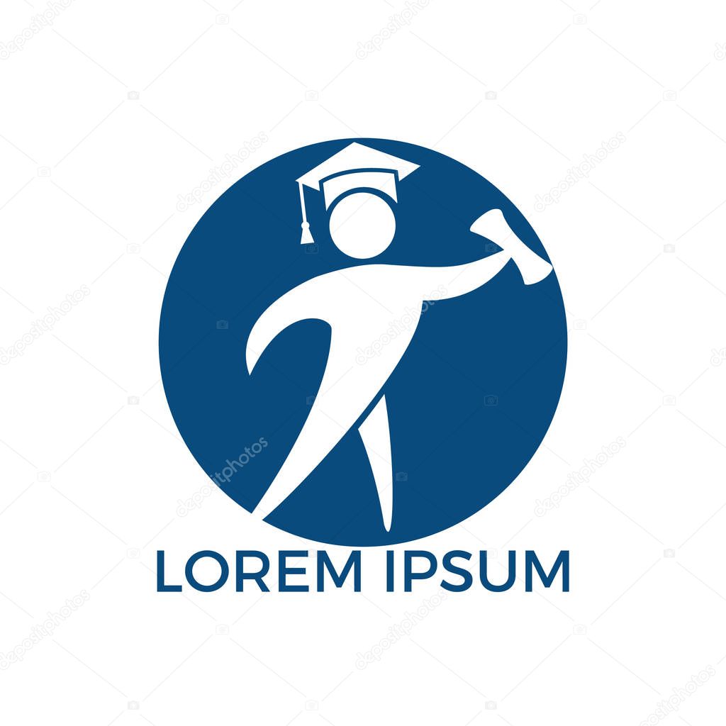 Student logo design. Education logotype.