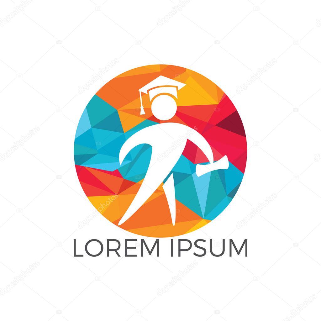 Student logo design. Education logotype.