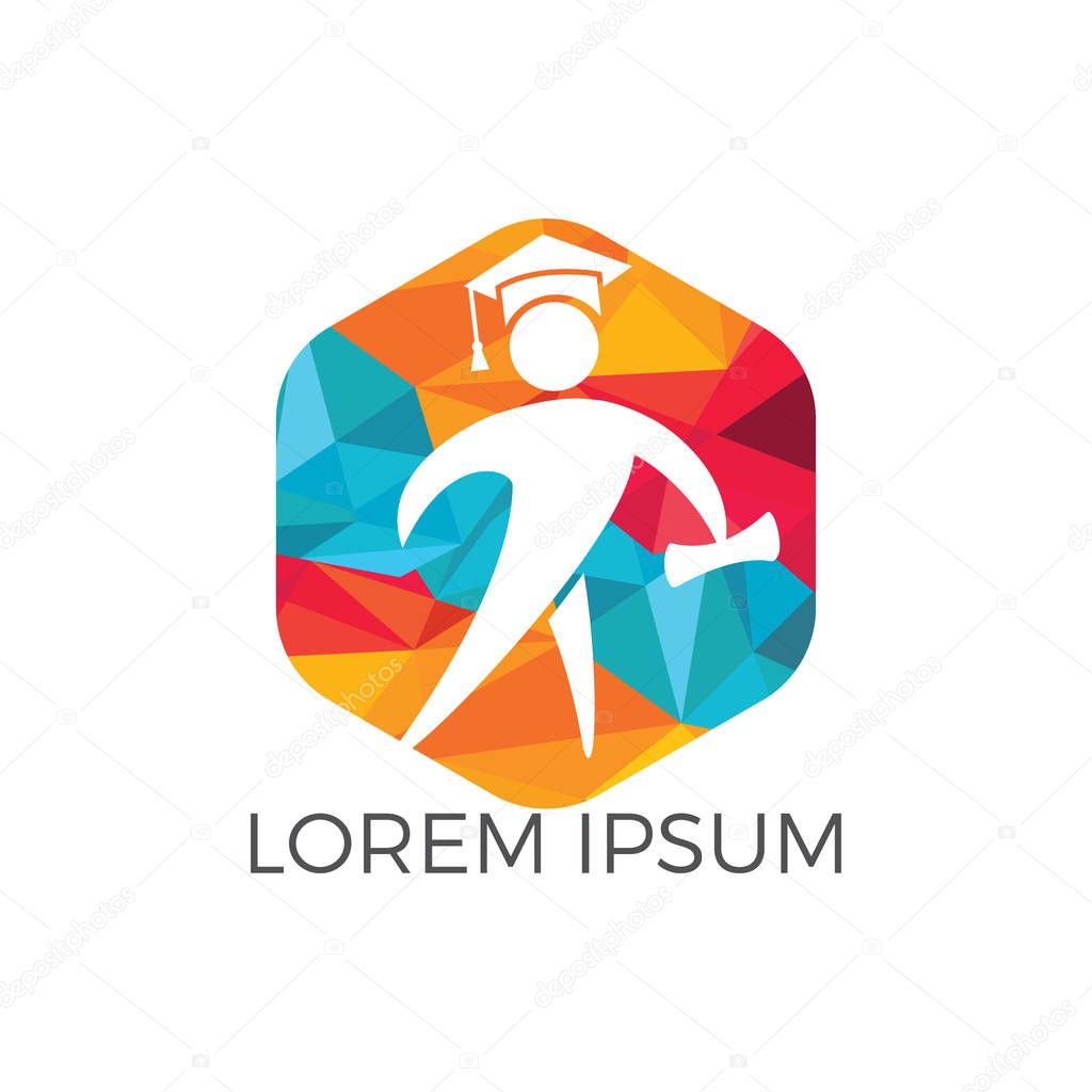 Student logo design. Education logotype.