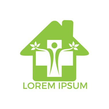 Tıbbi simge tasarım, vektör çizim. Bakım evi. Ana sayfa sağlık sembol.