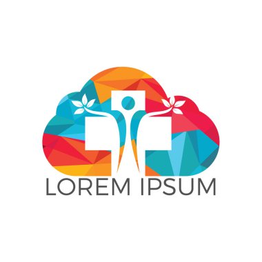 Sağlık Tıp bulut şekil Logo tasarımı.