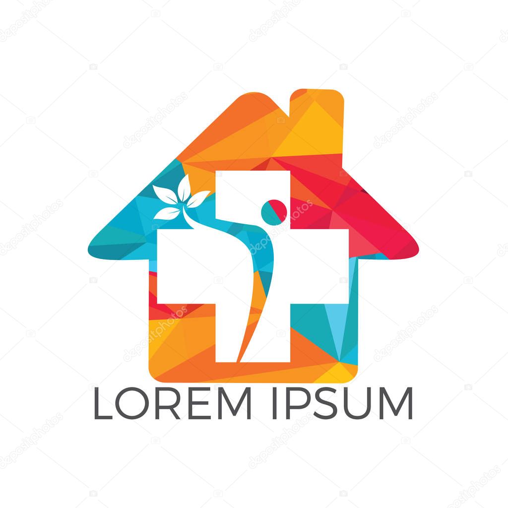 Medical icon design, vector illustration. Nursing home.Home Medical symbol.