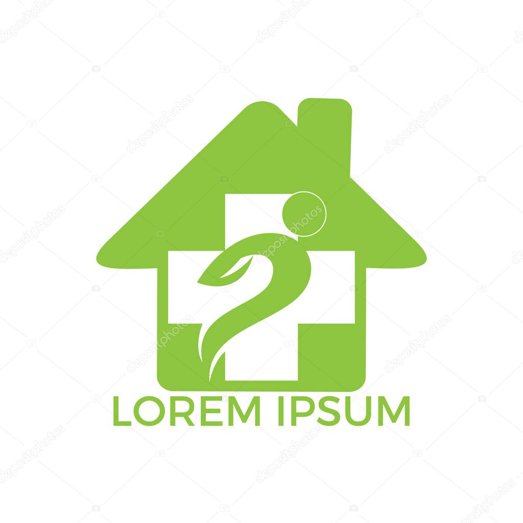 Medical icon design, vector illustration. Nursing home.Home Medical symbol.