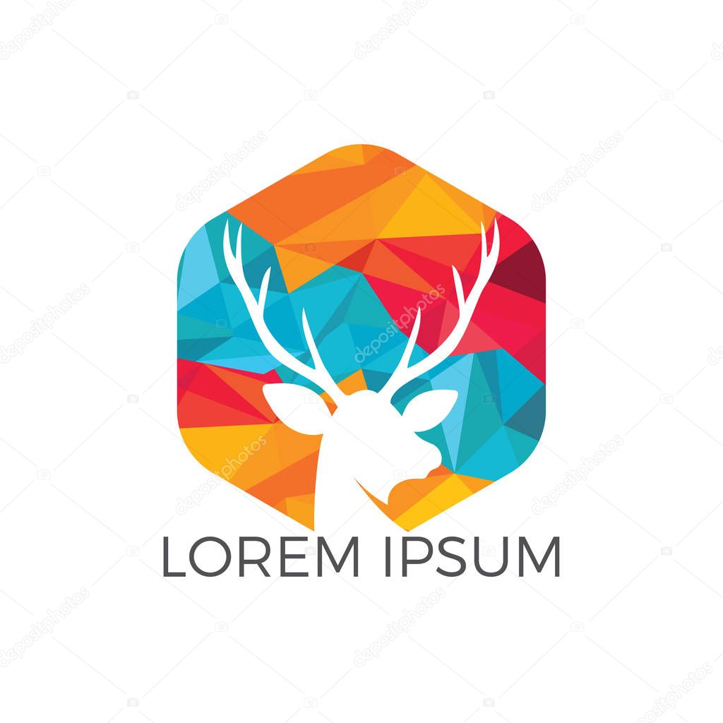 Deer Logo Design. Creative deer or elk vector logo design.