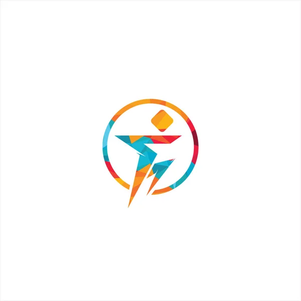Man Fitness Logo Design Runman Logo — Stockvektor