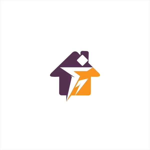 Casa Projeto Humano Logotipo Vetor Atleta — Vetor de Stock