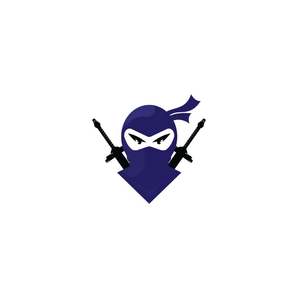 Ninja Vektör Logo Tasarım Şablonu — Stok Vektör