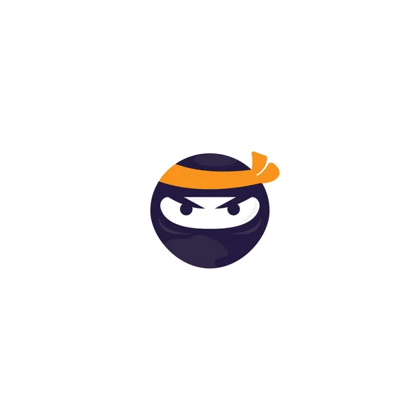 Plantilla Diseño Logotipo Vector Ninja — Vector de stock